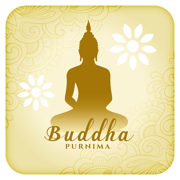 Vecteur gratuit beau bouddha purnima contexte culturel pour la foi spirituelle