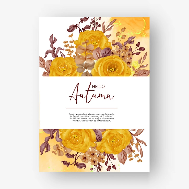 Vecteur gratuit beau cadre rose automne automne fond pour invitation de mariage