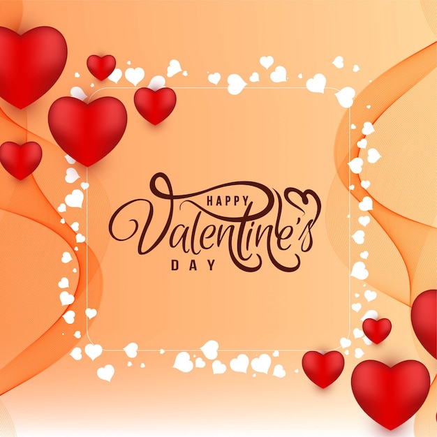 Vecteur gratuit beau design de fond happy valentin