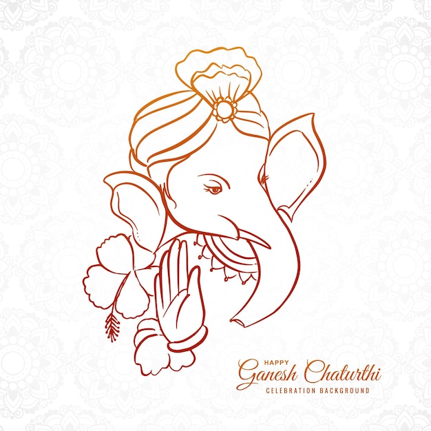 Beau Fond De Carte Festival Ganesh Chaturthi