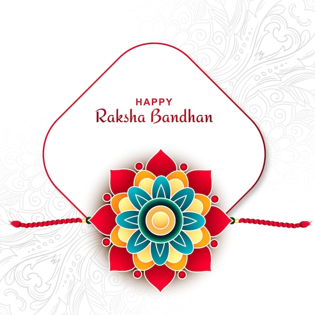 Vecteur gratuit beau fond de carte de festival traditionnel hindou raksha bandhan