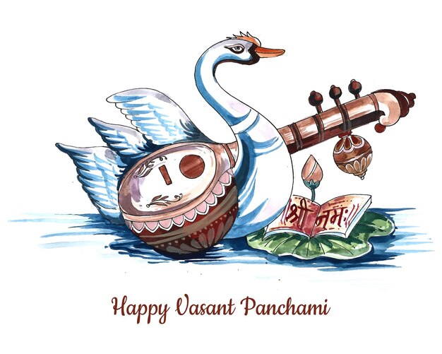 Beau fond de carte vasant panchami festival indien