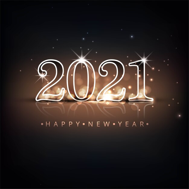 Beau fond de célébration de texte brillant 2021
