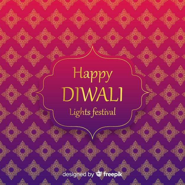 Beau fond de diwali avec un design plat