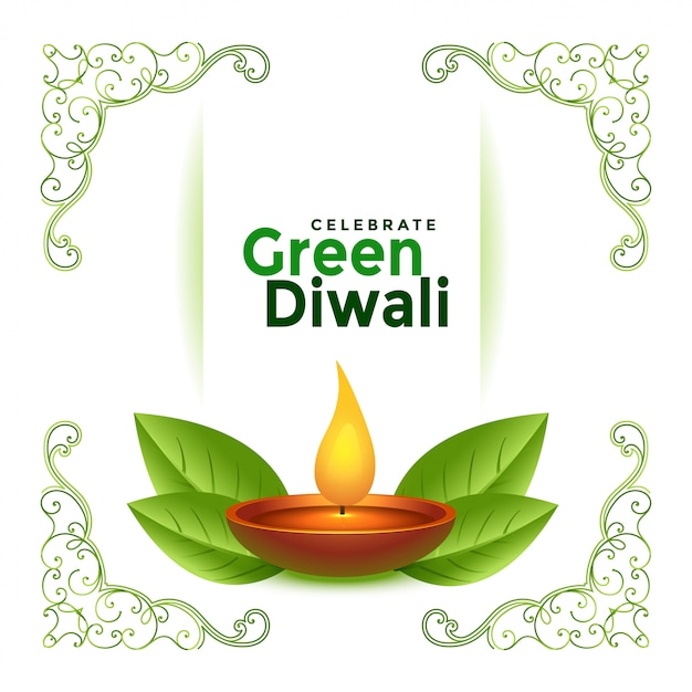Beau Fond De Festival De Diwali Vert