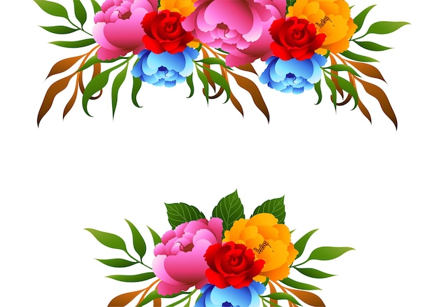 Vecteur gratuit beau fond de fleurs de mariage coloré décoratif belle