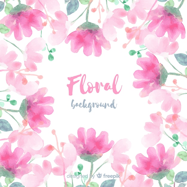 Beau Fond Floral Aquarelle