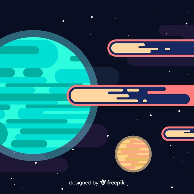 Beau fond de galaxie avec un design plat