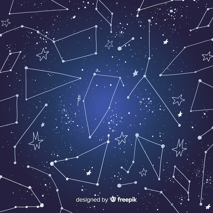 Vecteur gratuit beau fond de galaxie dessiné à la main