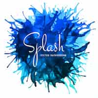 Vecteur gratuit beau fond de splash aquarelle doux coloré bleu