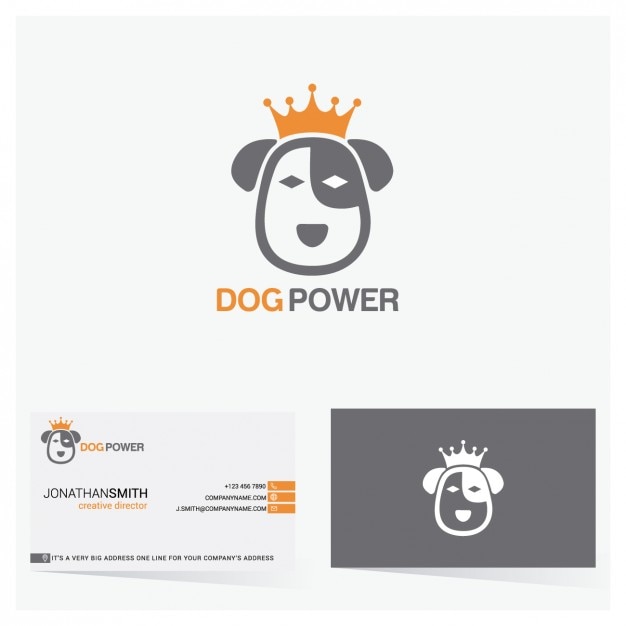 Vecteur gratuit beau logo de chien
