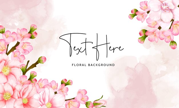 Vecteur gratuit beau modèle de fond floral rose