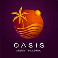 Vecteur gratuit beau modèle de logo oasis