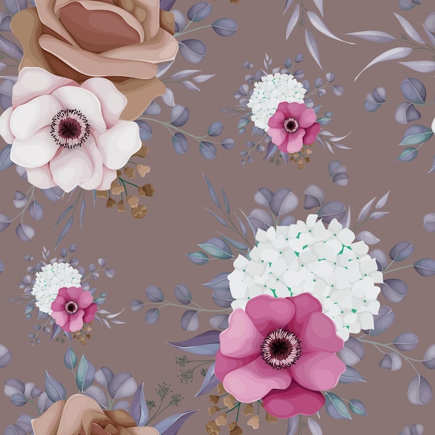 beau modèle sans couture bohème floral