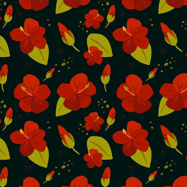 Beau Motif Floral Tropical