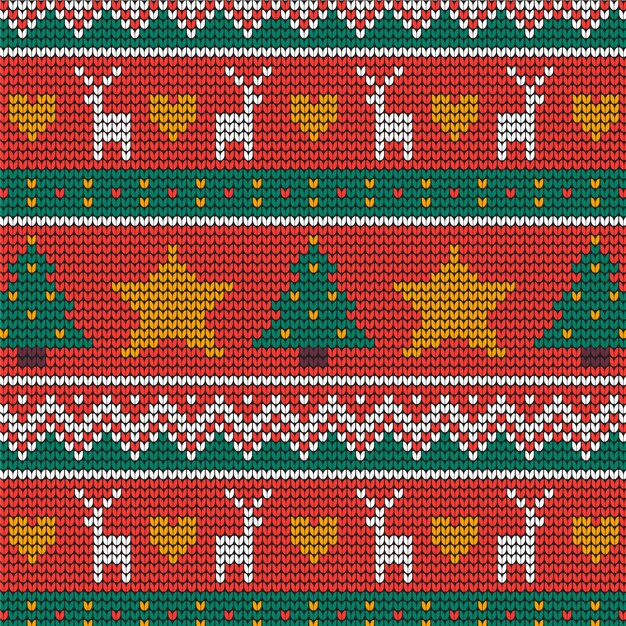 Beau motif de Noël tricoté