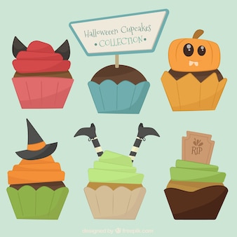 Beau Paquet De Petits Gateaux De Halloween Vecteur Gratuite Beau Paquet De Petits Gateaux De Halloween Vecteur Gratuite