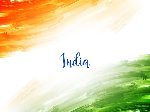 Vecteur gratuit beau thème du drapeau indien jour de la république aquarelle fond moderne