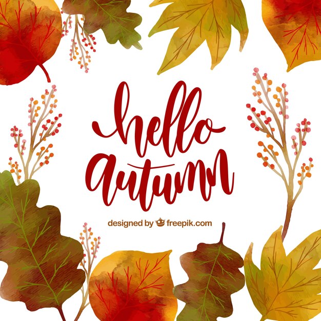 Beautiful hello background d&#39;automne