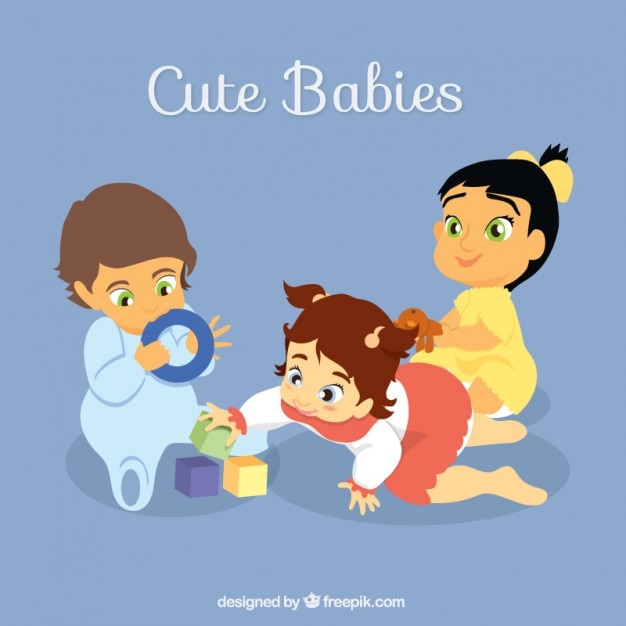 Les Bébés Rampants Et De Jouer