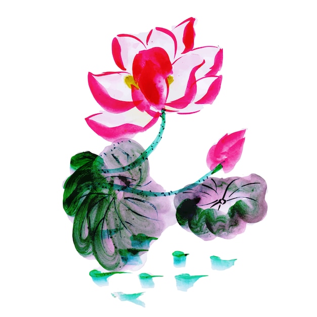 Bel élément Floral Aquarelle