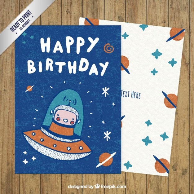 Vecteur gratuit bel espace carte d'anniversaire