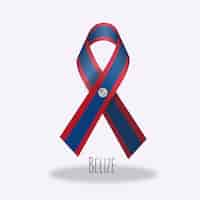 Vecteur gratuit belize flag ribbon design