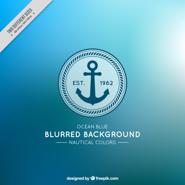 Vecteur gratuit belle arrière-plan flou avec ancrage et nautiques couleurs