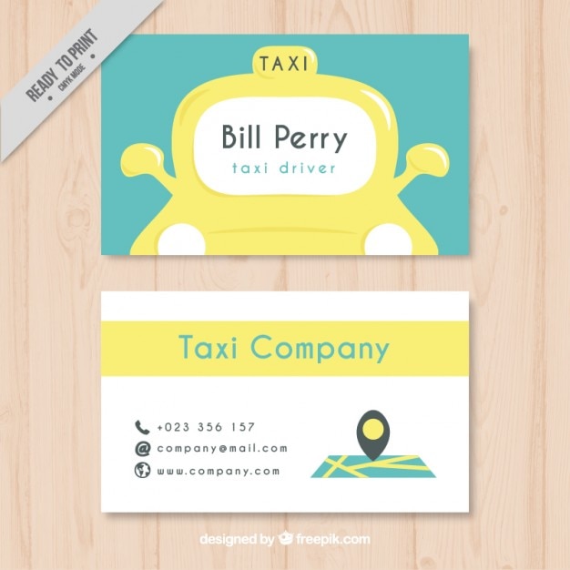 Belle Carte De Chauffeur De Taxi