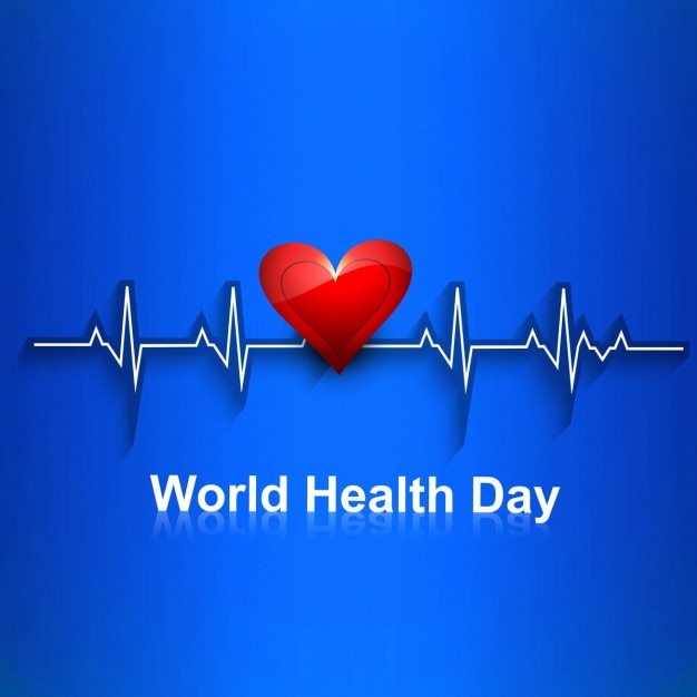 Vecteur gratuit belle carte du monde jour de la santé