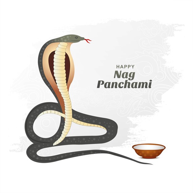 Belle carte nag panchami sur fond de célébration du festival indien