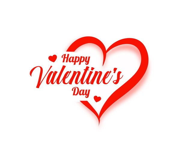 Belle carte de voeux de saint valentin avec un joli design de coeur