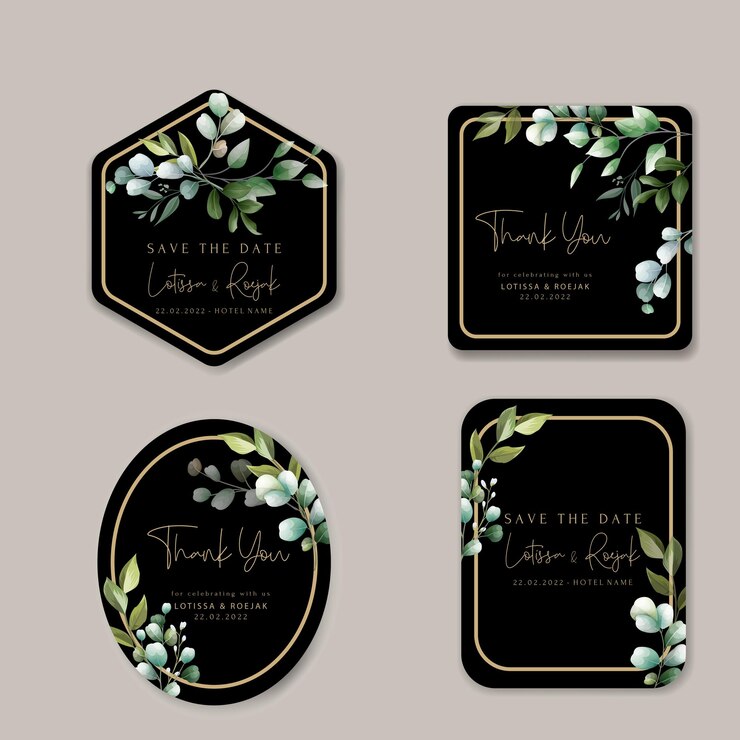 Vecteur gratuit belle collection d'étiquettes de feuilles d'eucalyptus dessinées à la main