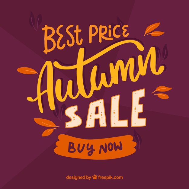 Belle Composition De Vente Automne Dessinés à La Main
