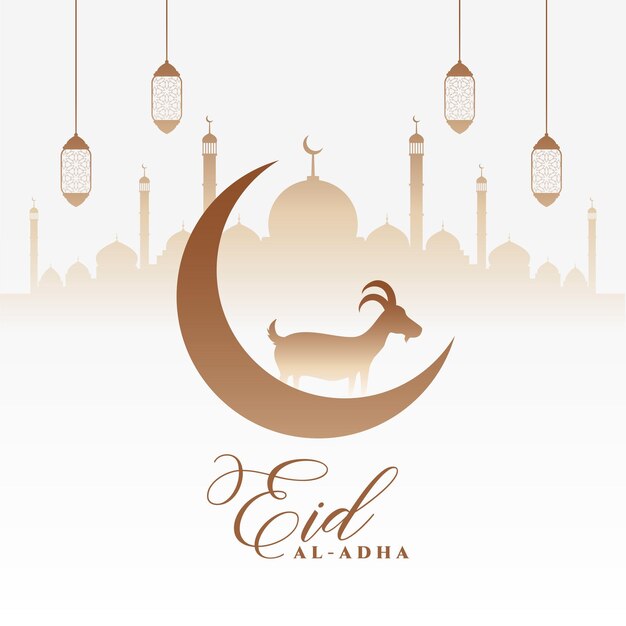 Belle conception de voeux du festival eid al adha