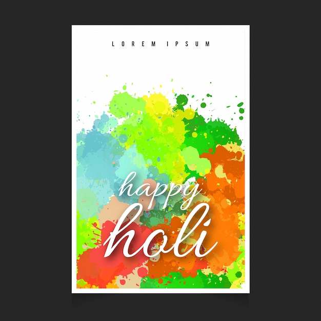 Belle Fête Indienne Happy Holi Célébrations Fond Pour La Carte De La Bannière Affiche Affiche