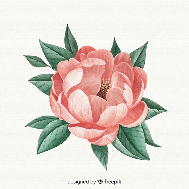 Vecteur gratuit belle fleur de colar aquarelle