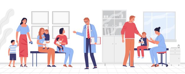 Belle illustration de la section médicale pour les enfants