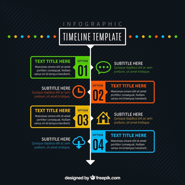 Belle Infographie Sur Fond Noir