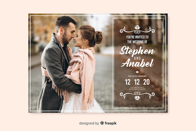 Belle Invitation De Mariage Avec Photo