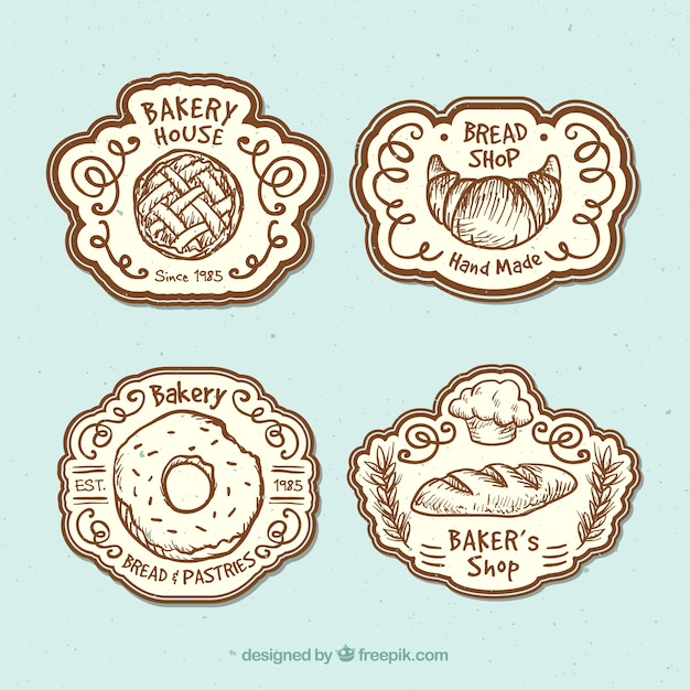 Belles Badges Pour Une Boulangerie