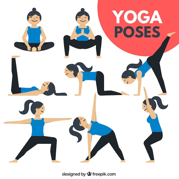 Belles femme faisant des poses de yoga