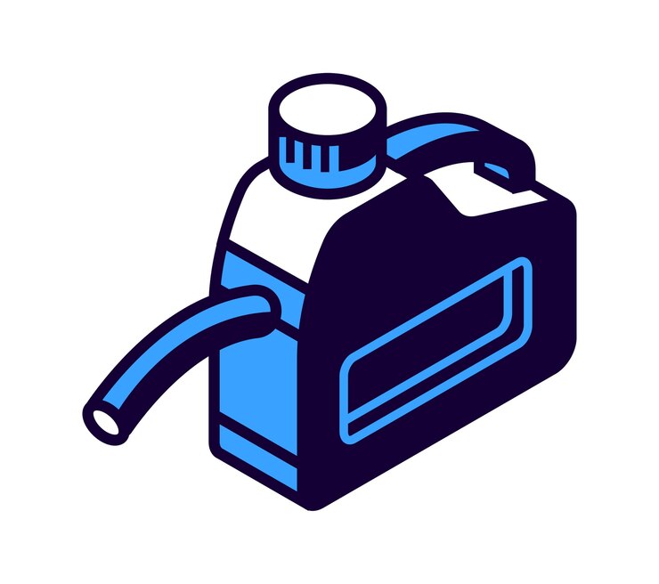 Vecteur gratuit bidon d'essence avec buse