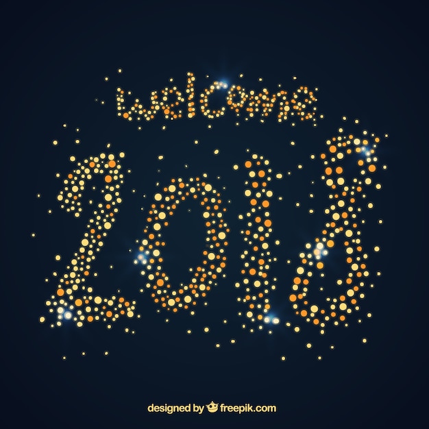 Vecteur gratuit bienvenue 2018 design