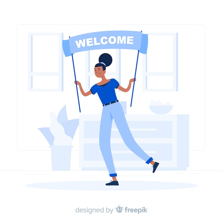 Vecteur gratuit bienvenue concept illustration