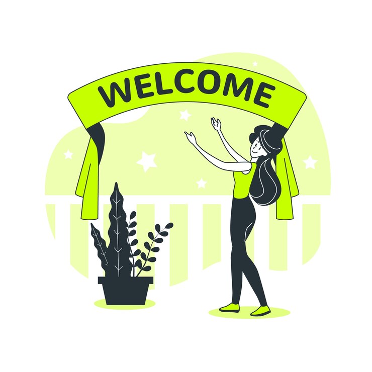 Vecteur gratuit bienvenue concept illustration