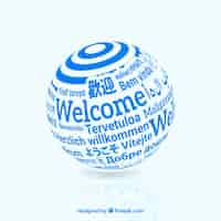 Vecteur gratuit bienvenue dans différentes langues