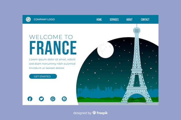 Bienvenue Sur France Landing Page