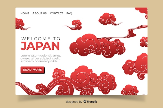 Bienvenue Sur La Page De Destination Du Japon