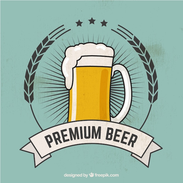 Vecteur gratuit la bière premium